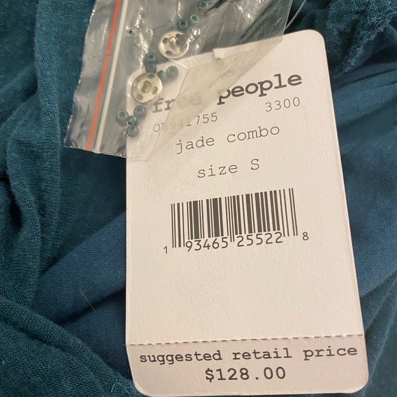 Free People dress NWT jade green-so cute! - Picture 3 of 6